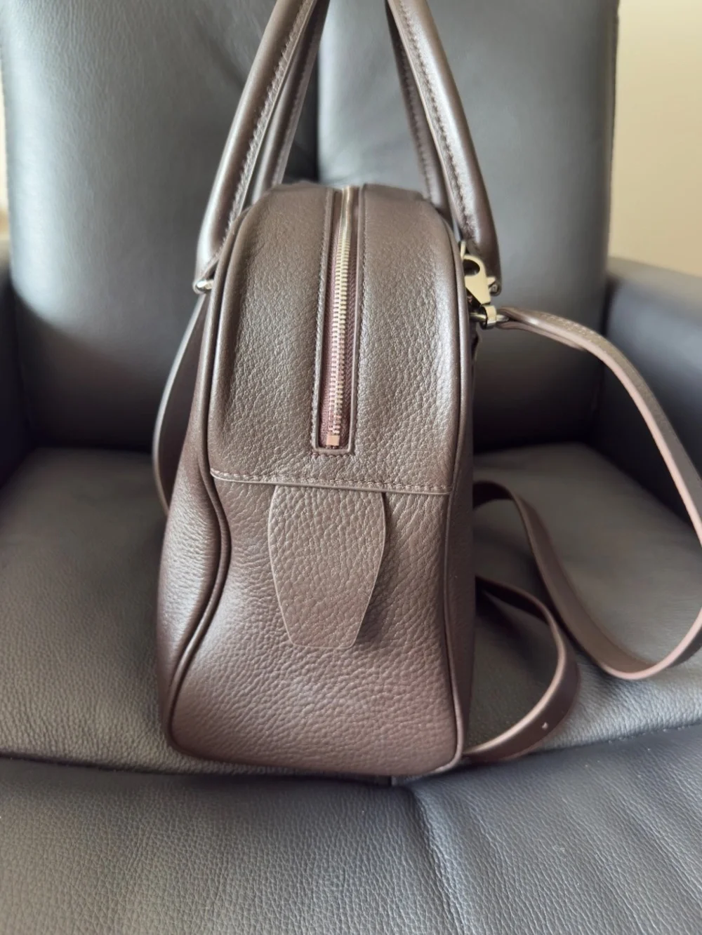 India 12 style bag Brown w/ Shoulder Strap - Picture 4 of 15